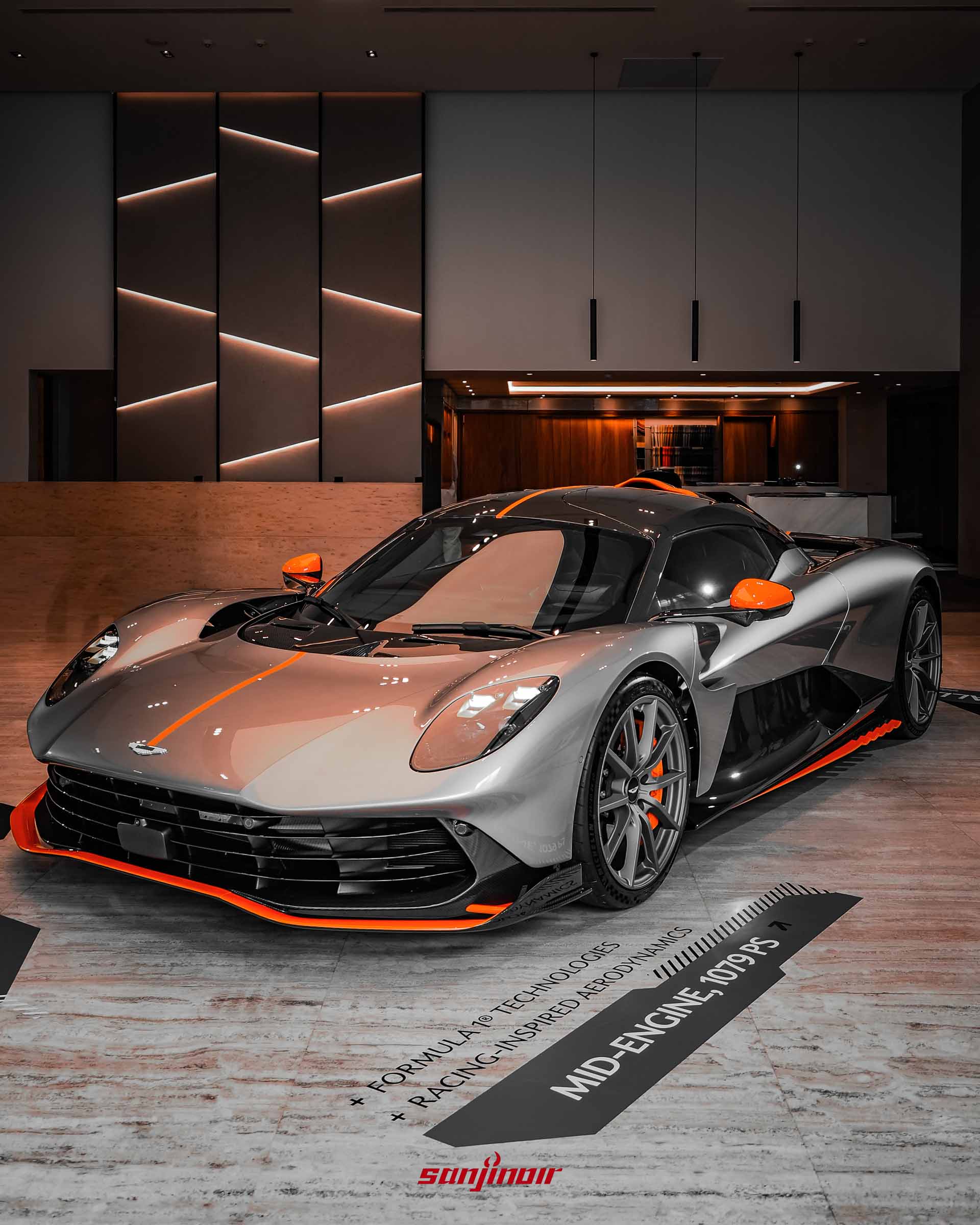 Aston Martin Valhalla 油電超跑低扁車頭外觀