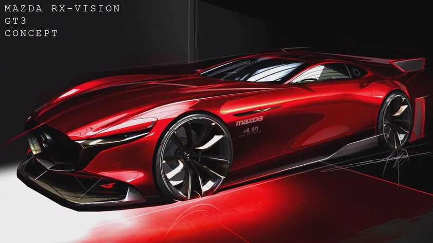 Mazda發表rx Vision Gt3概念賽車的手繪圖