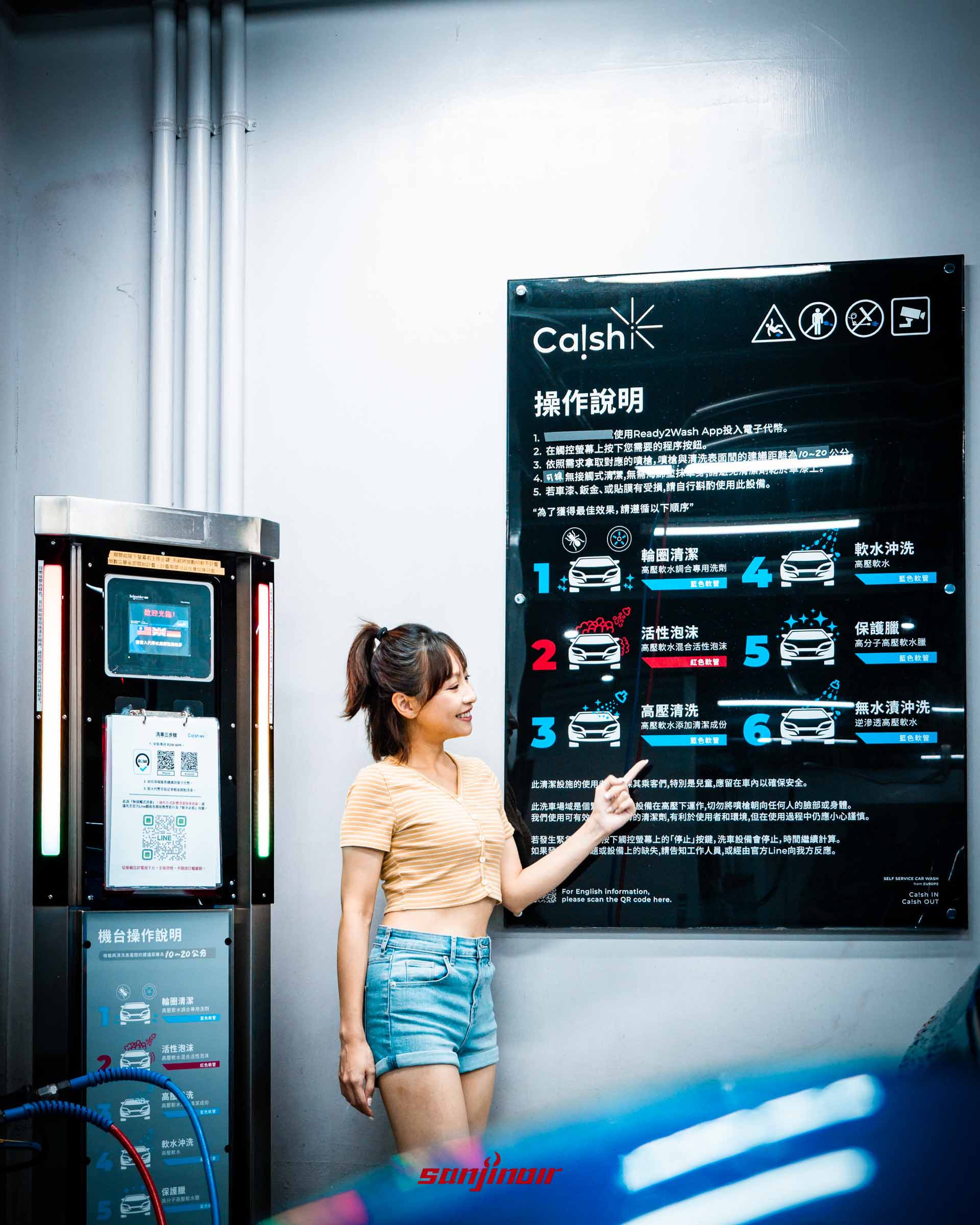 牆面標準洗車流程圖