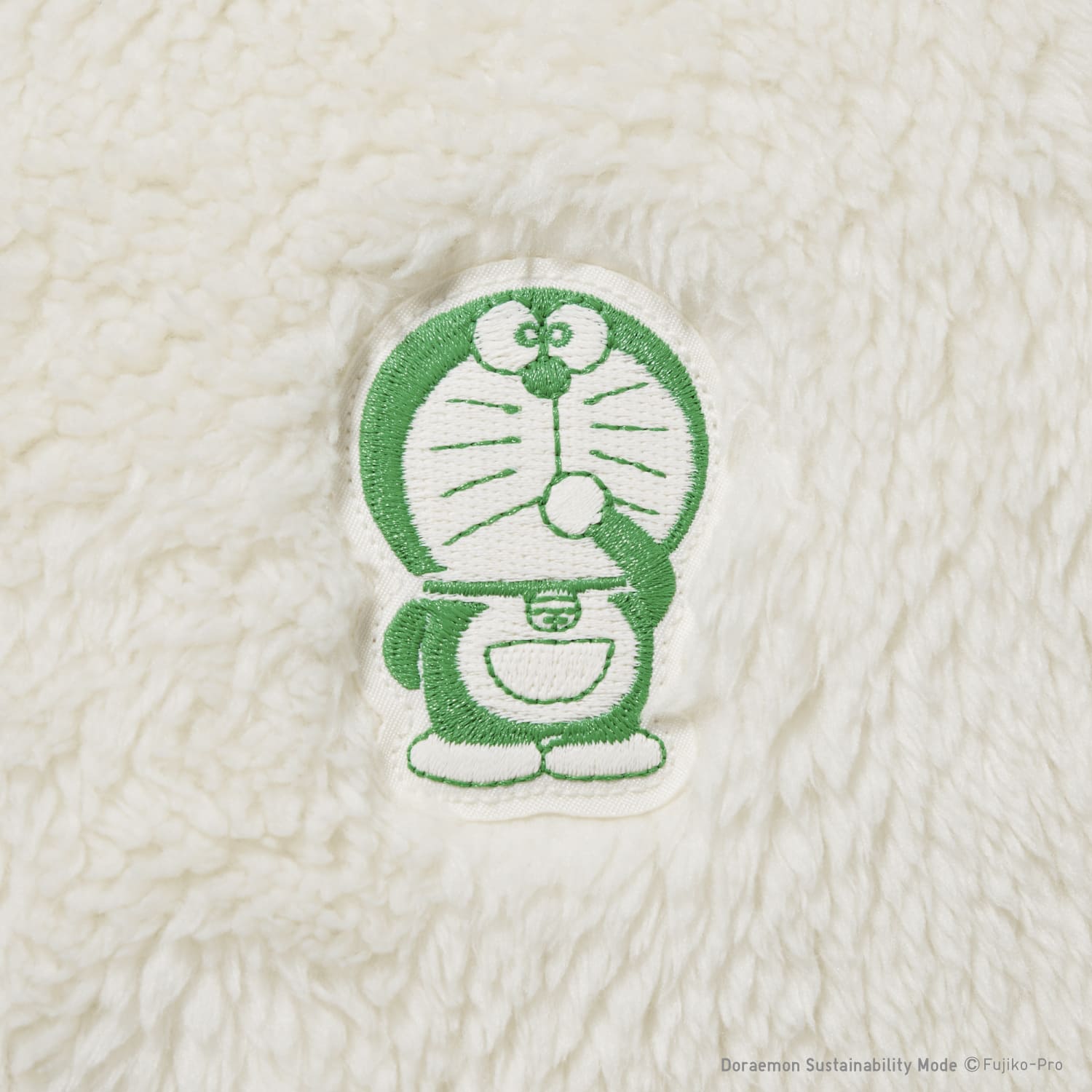 Doraemon Sustainability Mode長刷毛外套立體圖案