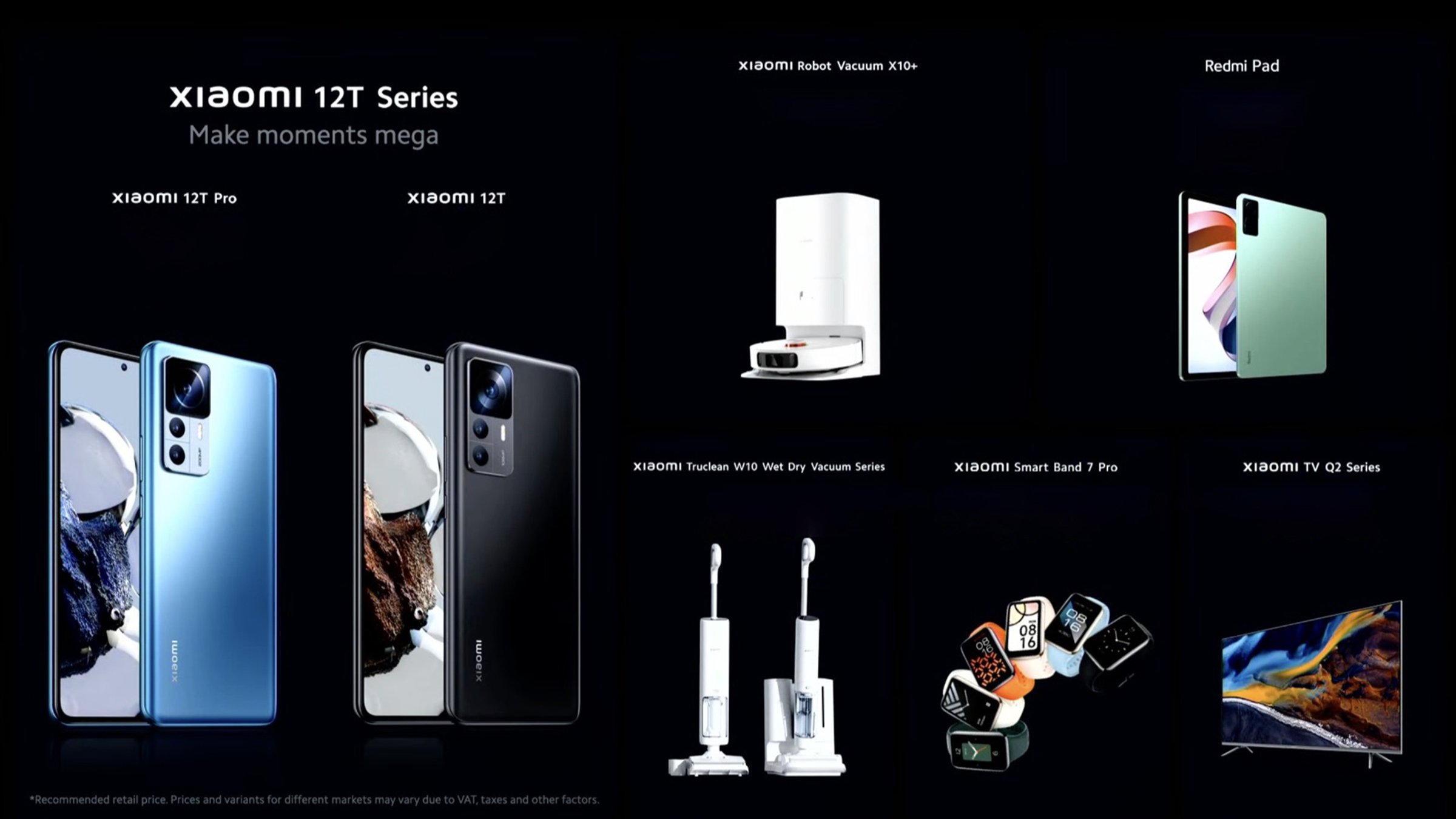 小米首款2 億畫素手機!Xiaomi 12T Pro、Xiaomi 12T、Redmi Pad 等新品